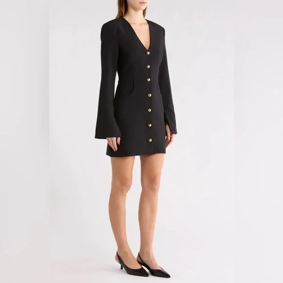 Favorite Daughter NEW The Audrey Mini Dress in Black 6 - Picture 6 of 7